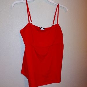 Red blouse Nwt lace detail xl love squared brand